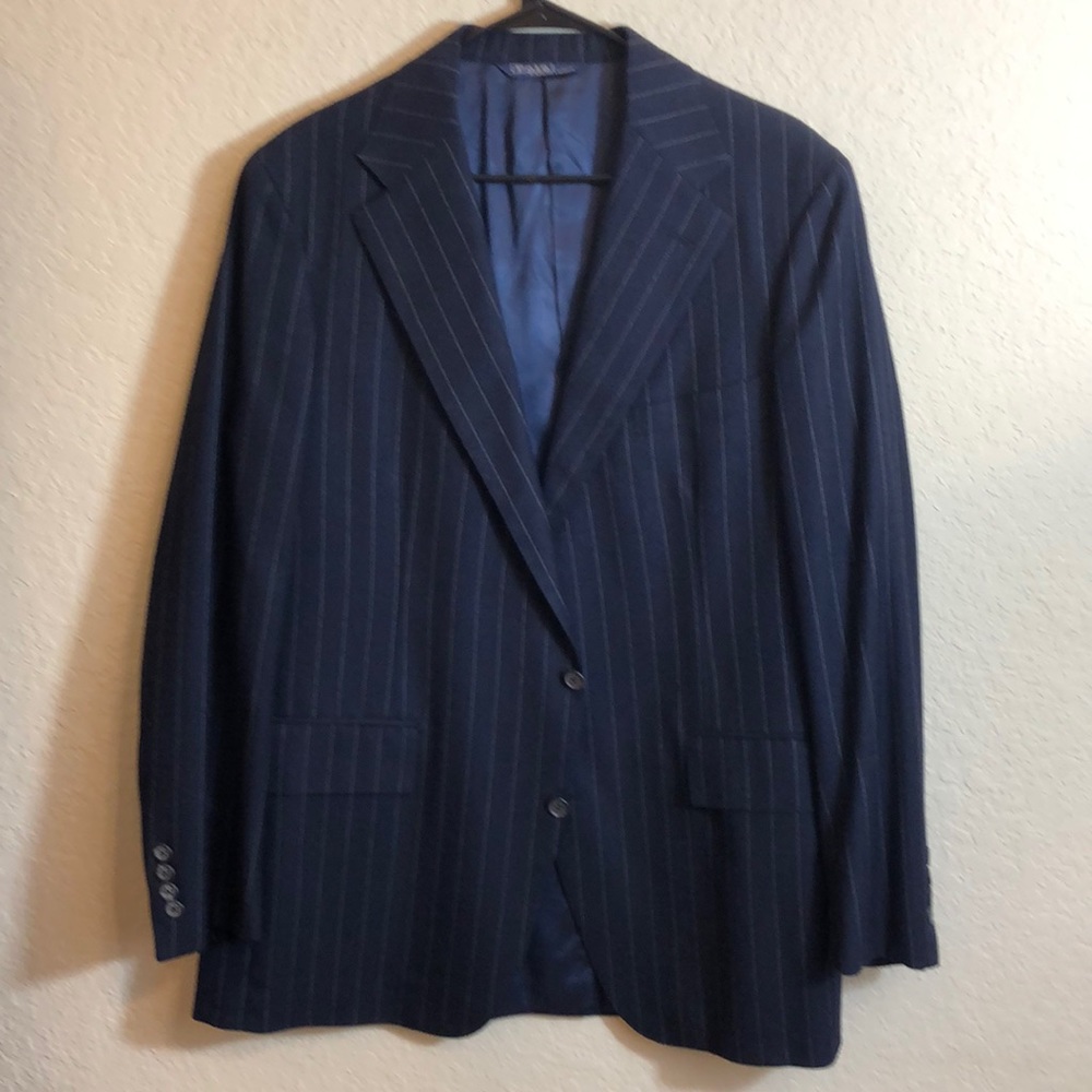 Polo by Ralph Lauren blazer 42 R pinstripe blue